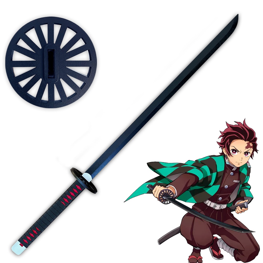 Nichirin do Tanjiro Kamado Demon Slayer 95cm Para Cosplay Sem Bainha