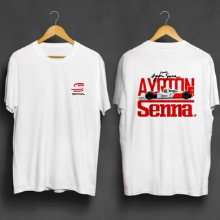 Camiseta Airton Senna Formula 1 McLaren Mp4/4 Lenda F1 Brasil Oficial Estampa Costas Original Camisa Algodão Cores Ofert