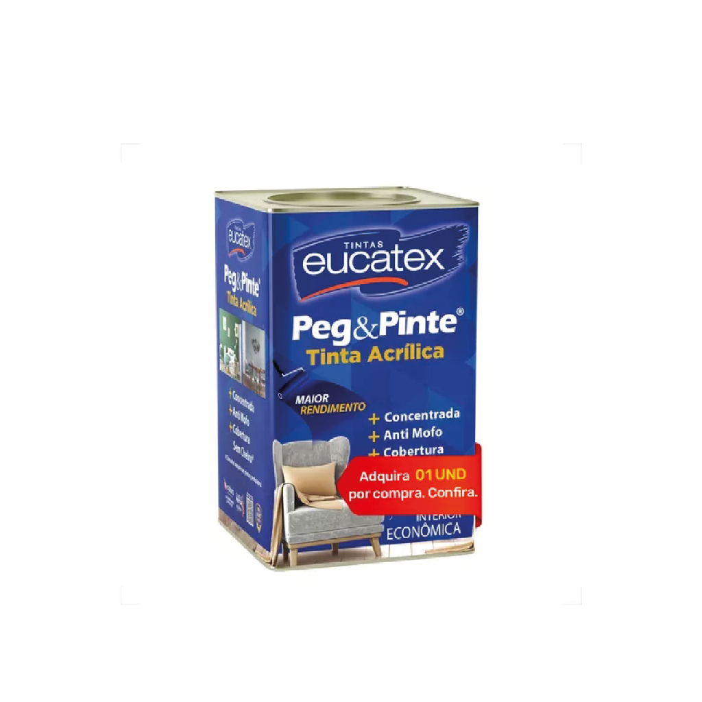 Tinta Latex Eucatex Peg Pinte Acrilico Branco Gelo 18l