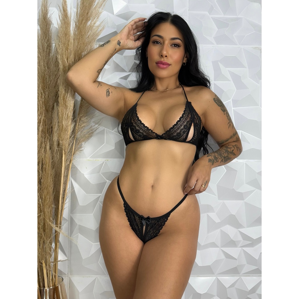 Conjunto Sexy Apressadinha Lingerie Feminino Moda Intima Erotica SexShop