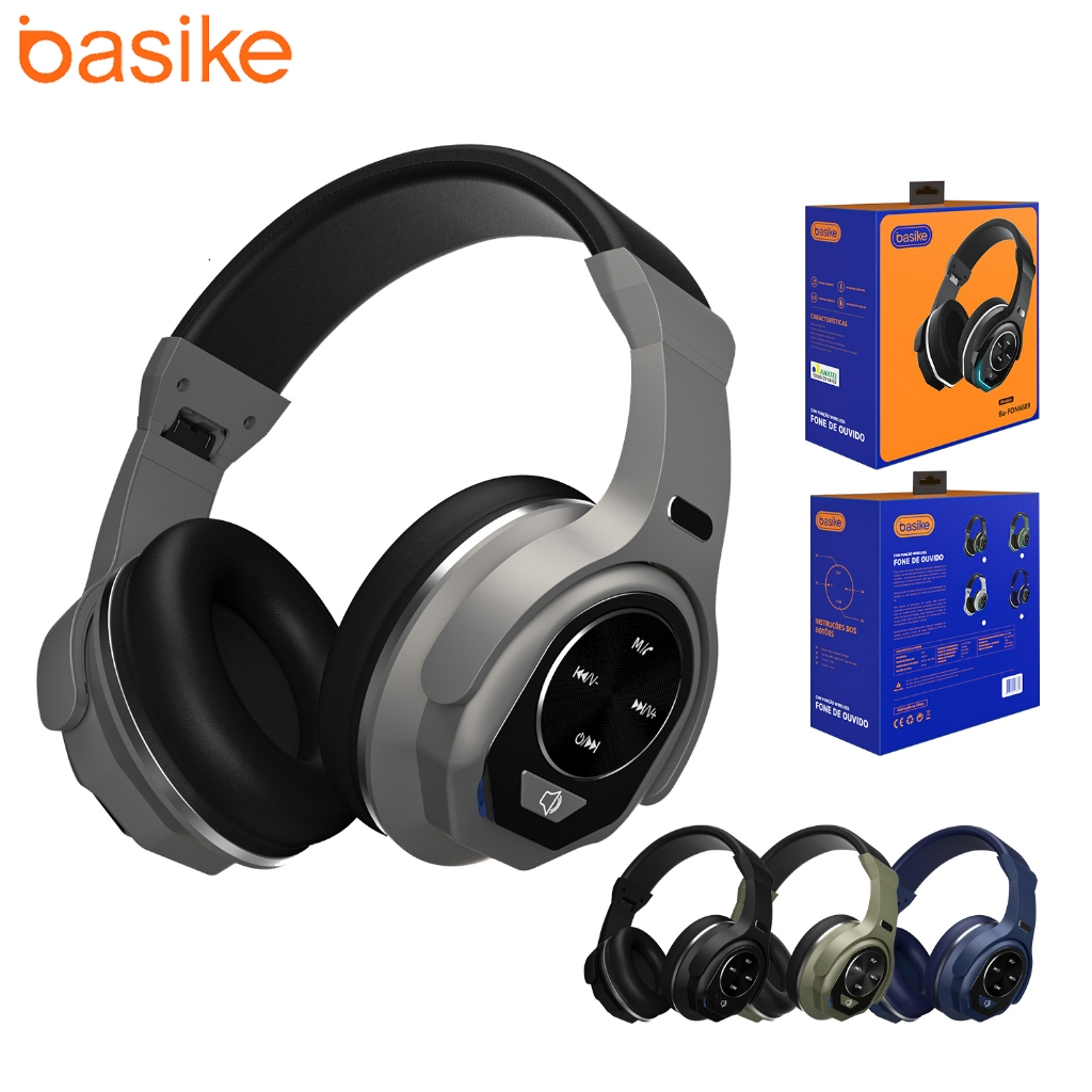 Basike Bluetooth Fone de ouvido sem fio , com função fone e caixa de som headset 100% ori FON6689