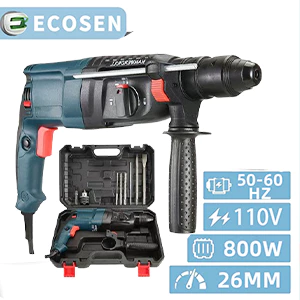 Martelete Rotativo Rompedor Parafusadeira e Furadeira de Impacto Potência de 800W 110V + Maleta Acessórios