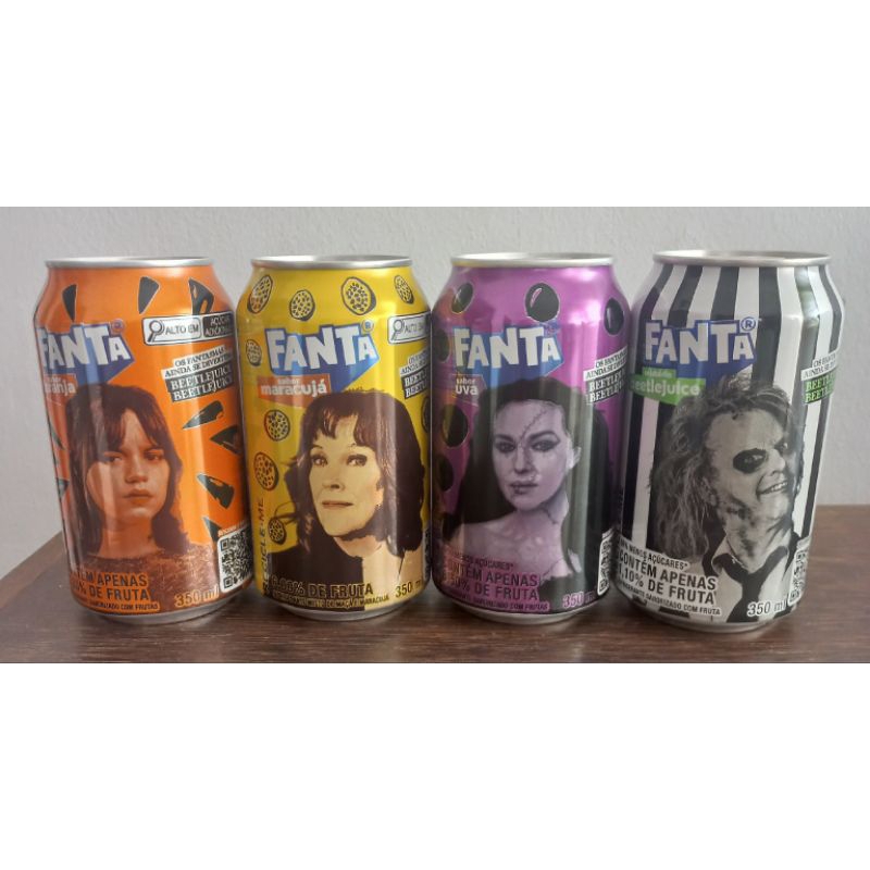 Kit 4 latas fanta edição limitada beetlejuice Vazias, higienizadas e em ótimo estado.