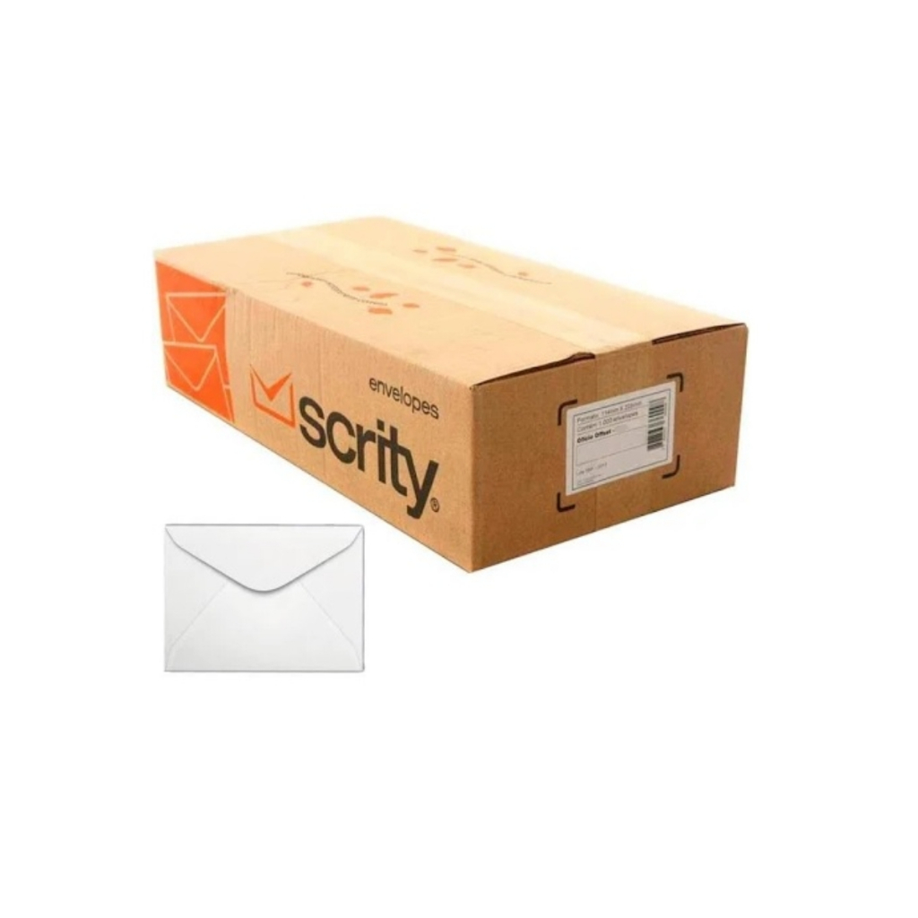 Envelope Offset Branco 072x108mm (250/500un) - Scrity | Shopee Brasil