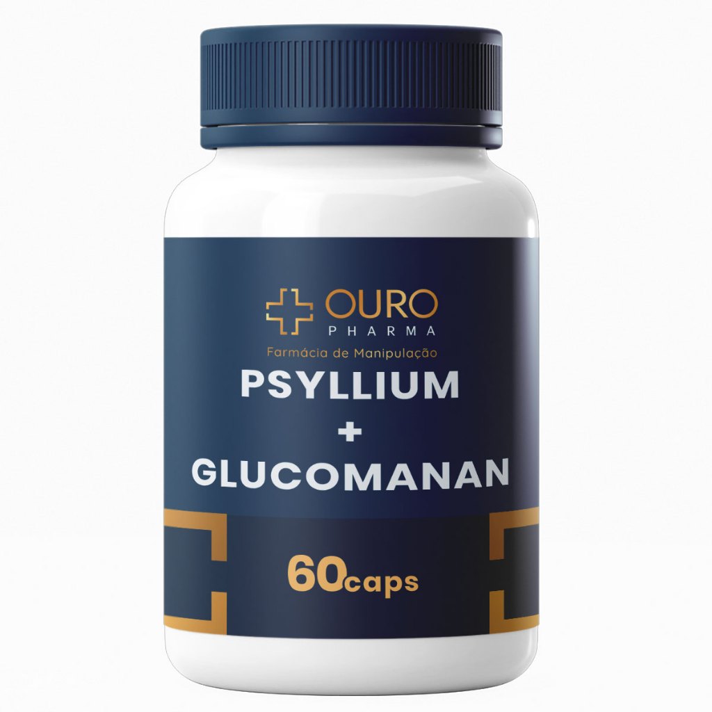 PSYLLIUM 250mg + GLUCOMANNAN 250mg 100% Natural 60 ou 120 Cápsulas ...