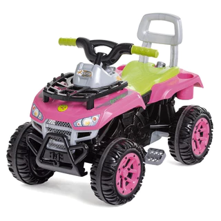 Quadriciclo Motoca Carrinho de Passeio Infantil Cross Up Calesita Com Haste Empurrador e Pedal