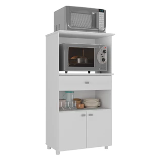 Balcão para Forno e Microondas Multimóveis 2 Portas 1 Gaveta FG4060G Branco