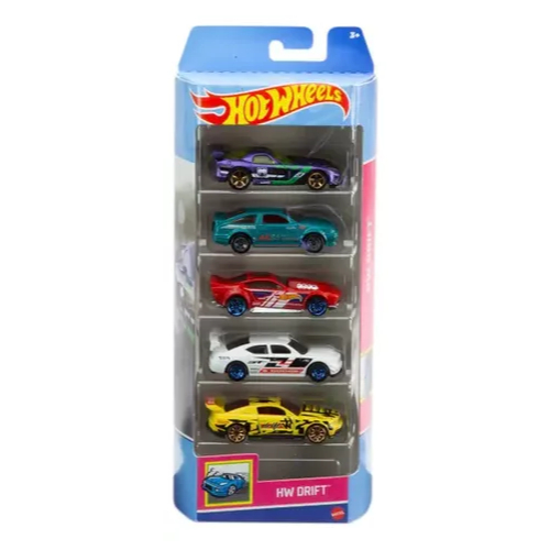 PACOTE COM 5 CARROS HOT WHEELS CARRINHOS ESCALA 1:64 SORTIDO SEM