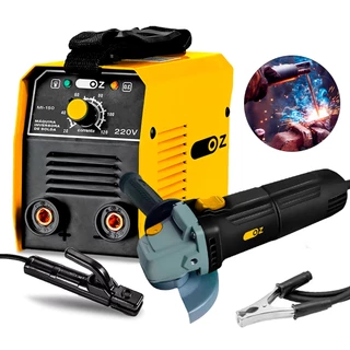 Máquina Inversora Solda 220v Eletrodo + Esmerilhadeira