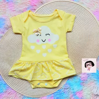 Body com babado nuvem chuva de benção roupa de bebe menina