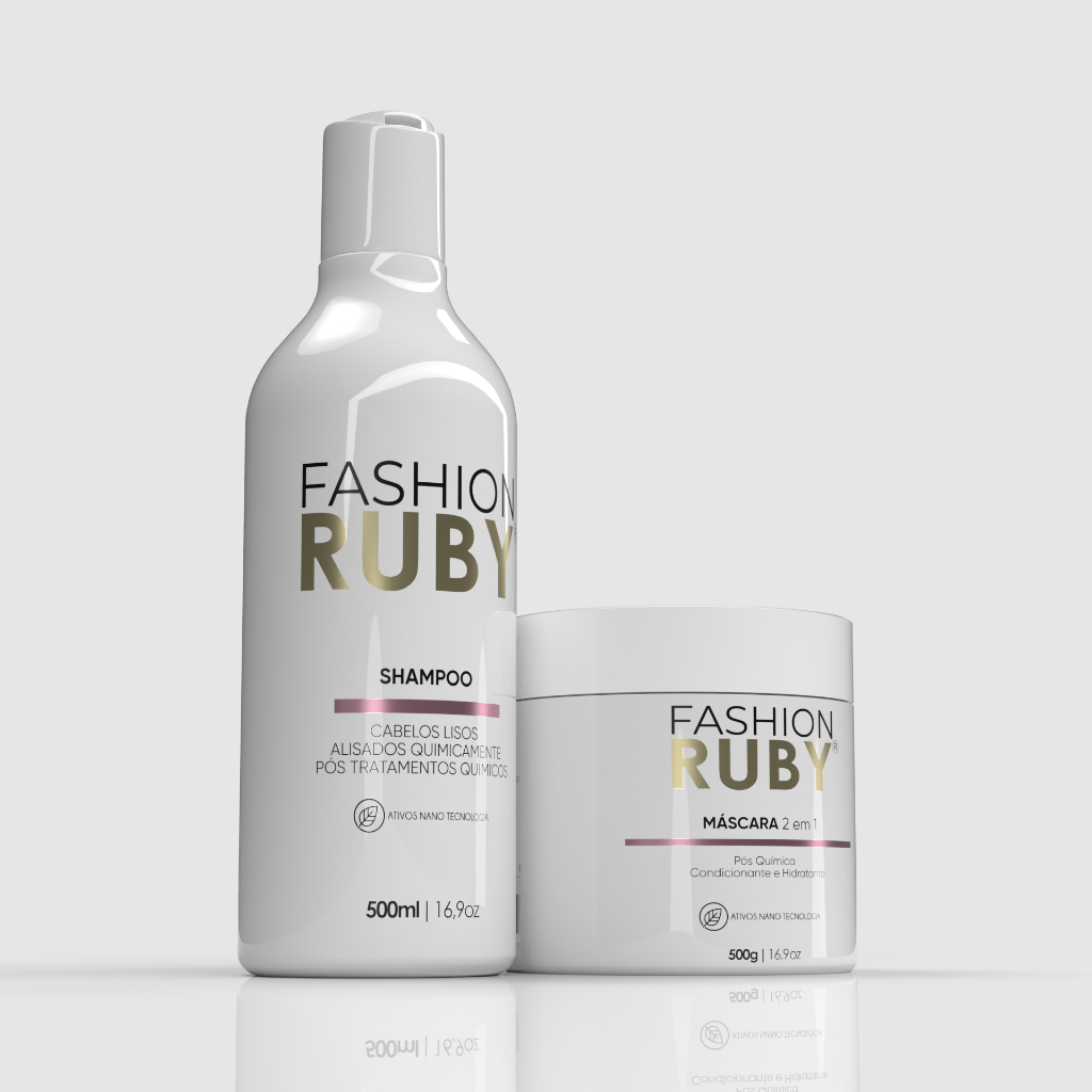 Kit Pós Química Shampoo e Máscara Fashion Ruby 500ml Original | Shopee ...