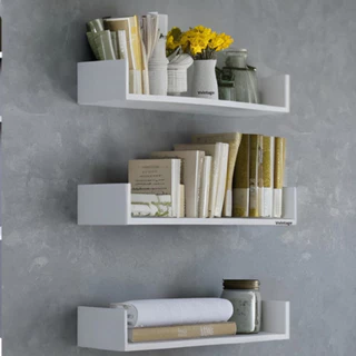 Kit 3 Prateleiras Nicho em U Multifuncional 50x15x10 – Suporte para Livros Jogos Decoração em Oferta na Shopee