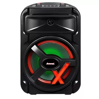 Caixa De Som Amplificada Amvox ACA 251 New X Woofer 8" 250W Bluetooth TWS Led Bivolt