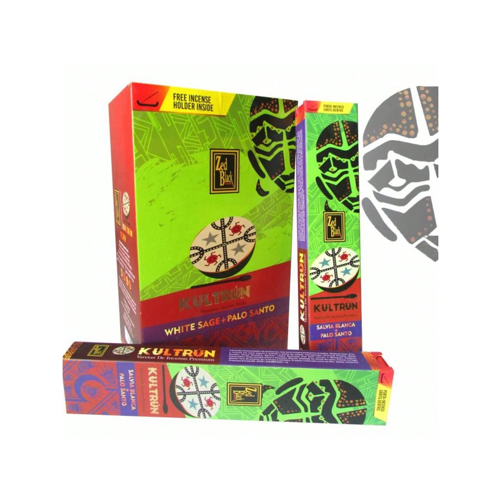 Incenso Indiano Kultrún Zed Black - Varios Aromas - Escolha O Seu