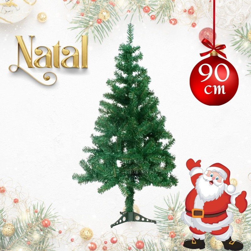 Arvore De Natal 90cm Pinheirinho Verde Cheia Para Mesa