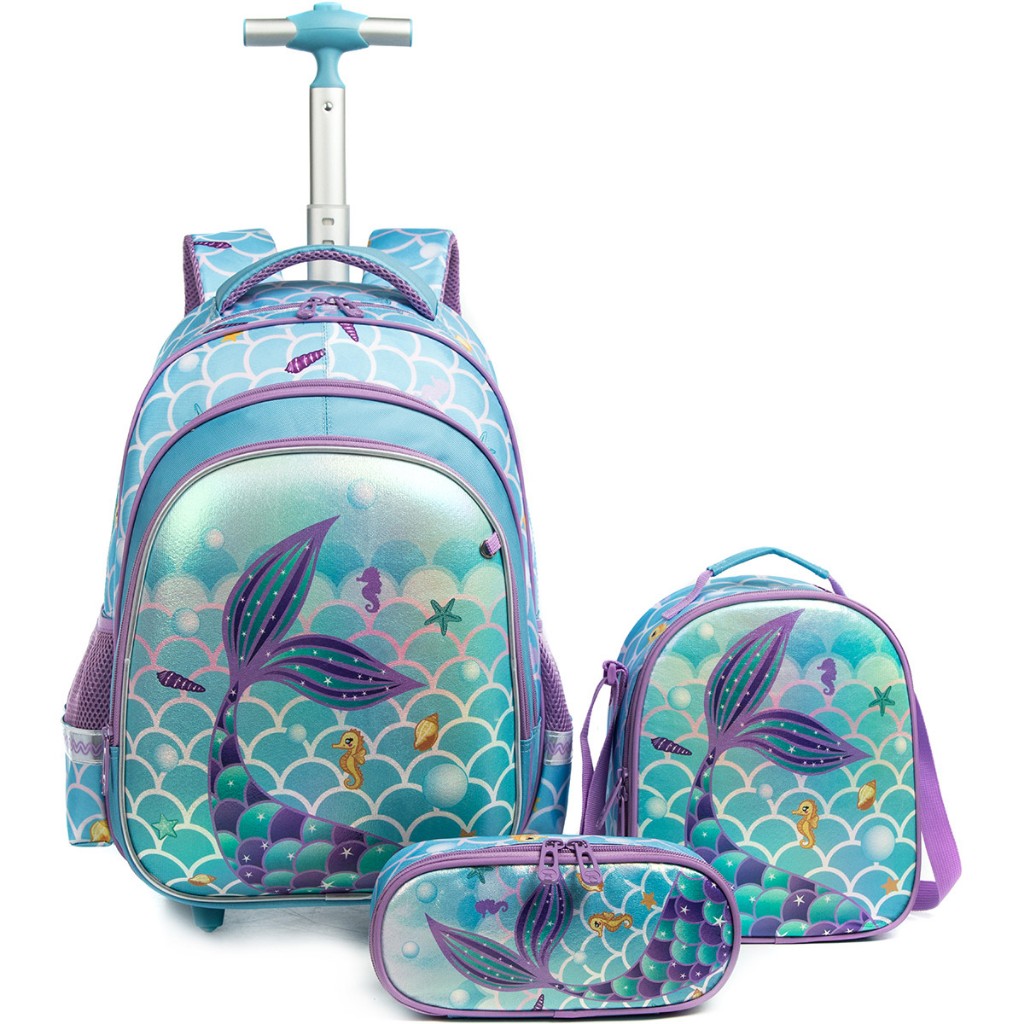 Mochila Infantil Menina Mochilas Rodinha Mochila De Bordo Kit Casual Infantis Supercarro Vermelho