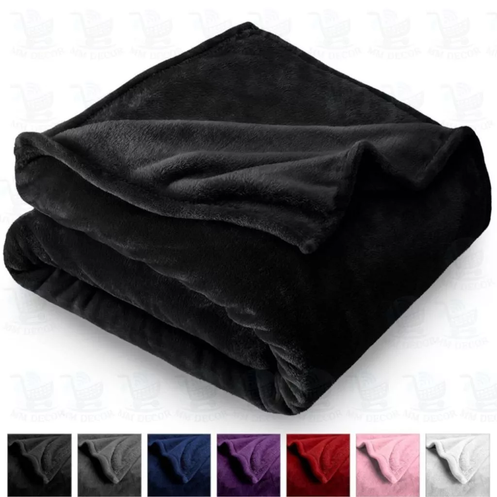 Manta Cobertor 2,00m x 1,8m Casal Microfibra Fleece Lisa - Imagem 2