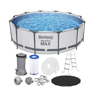 Piscina Estrutural 9150 Litros Circular + Escada + Capa + Filtro 110v ou 220V Bestway