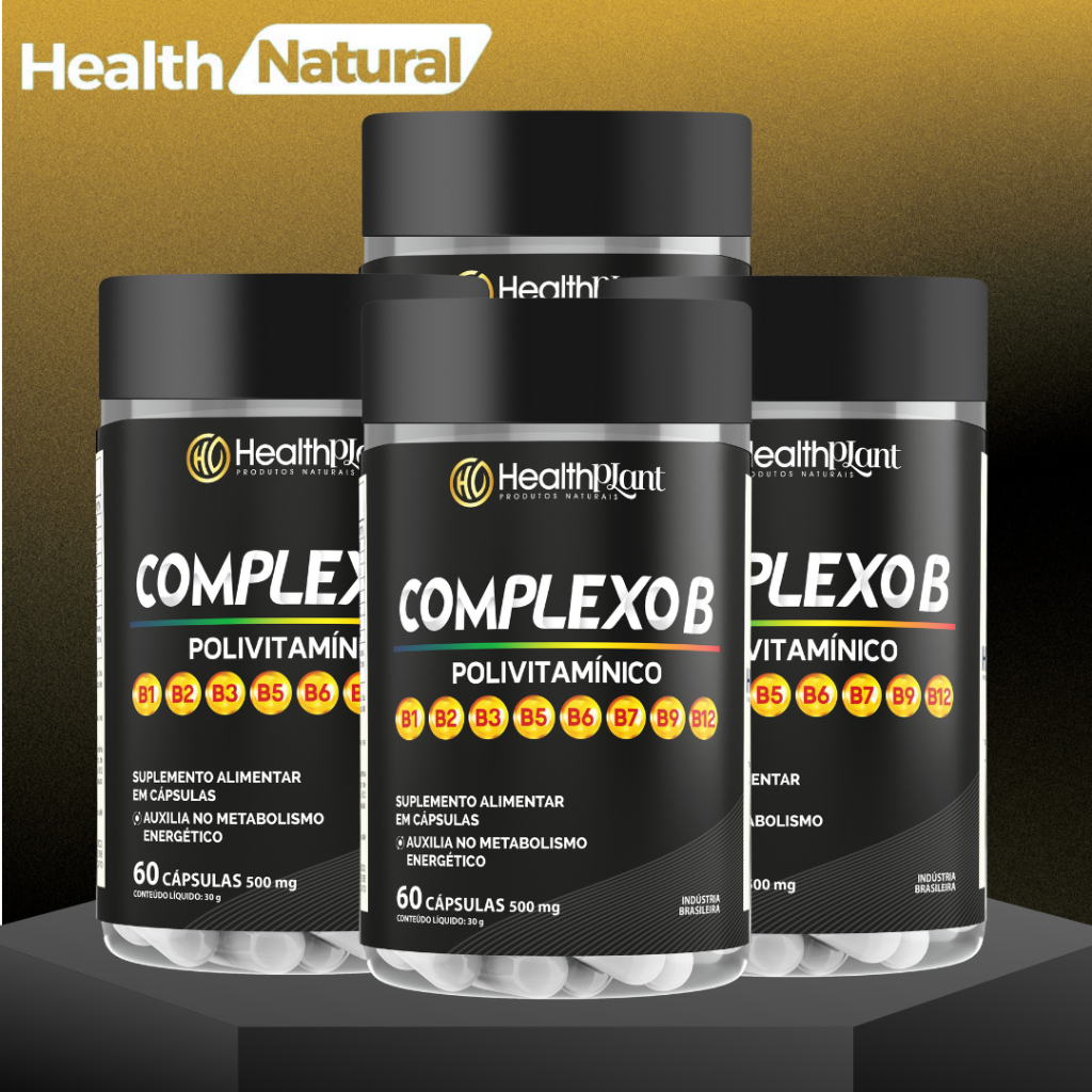 Complexo B 500mg Concentrado 60 Cápsulas Complexo Vitaminico Puro ...