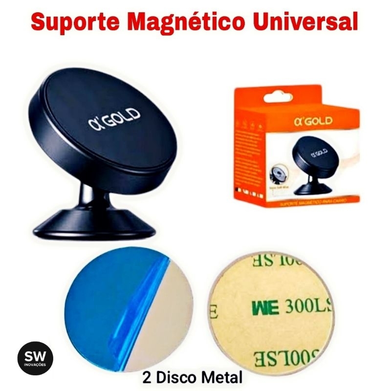 Suporte Magnético Veicular Painel Carro Universal 360° GPS Multifuncional