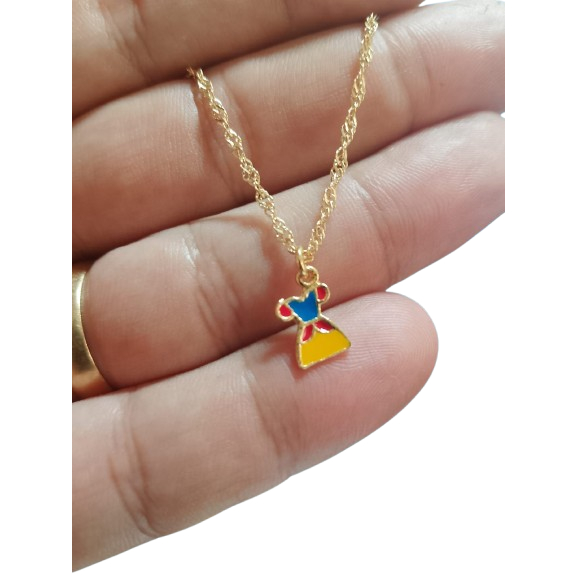 Colar Infantil Branca de Neve Ouro18K | Shopee Brasil