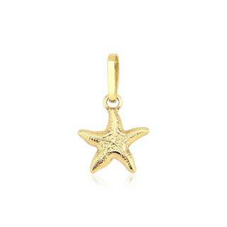 Pingente de ouro 18k estrela do mar mini 0.8cm em Oferta na Shopee