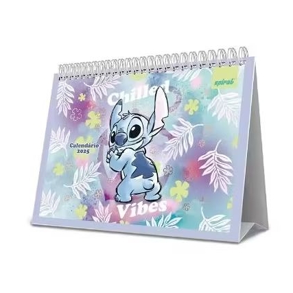 Calendário De Mesa 2025, Stitch Disney, Spiral Ds 1 UN