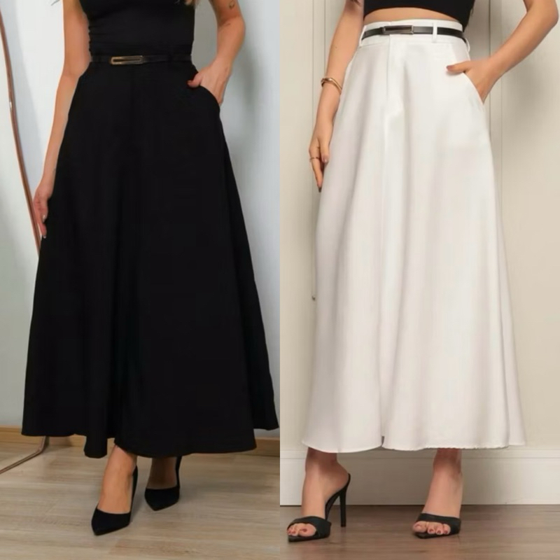 Kit Saias Longas Feminina Alfaiataria Moda Evangélica Modelo