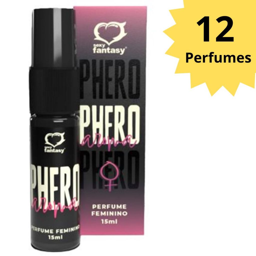 Kit 12 Perfume Feromônio Phero Aroma Feminino 15ml | Shopee Brasil