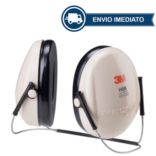Abafador de Ruídos Acoplável Proteção Tipo Concha Haste Nuca Protetor Auricular Peltor H6B 19dB 3M