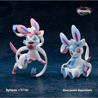 Miniatura 3D Pokémon Sylveon | Eevee Evoluções | Sylveon 70mm e 80mm | Pokémon Action Figure
