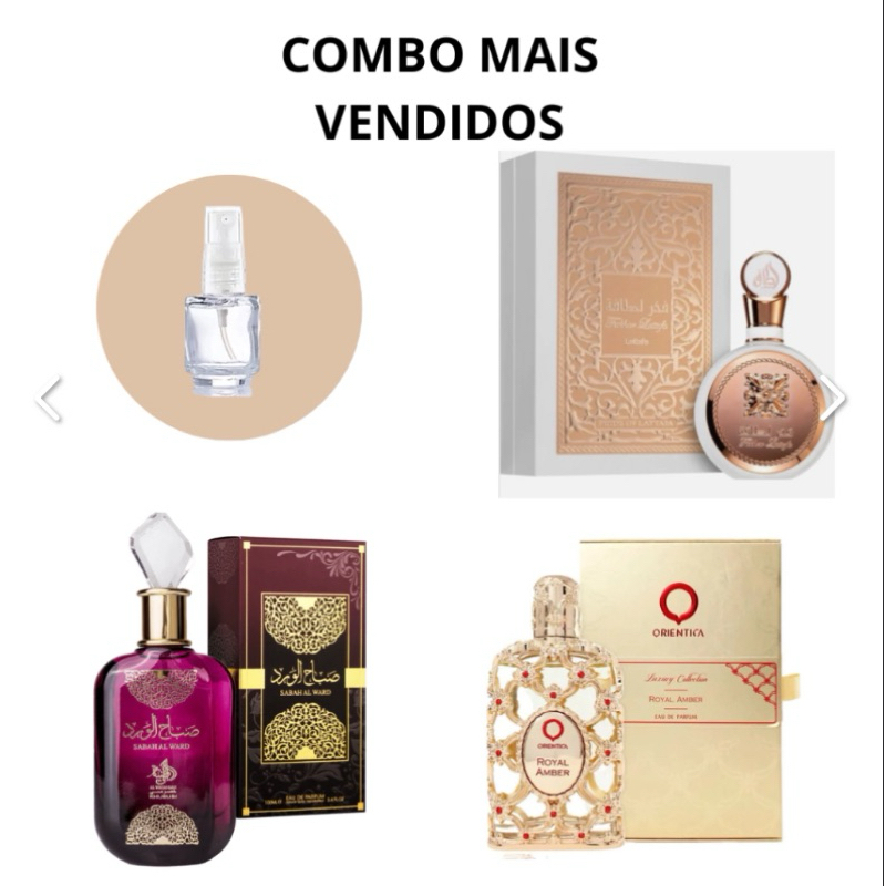 COMBO MAIS VENDIDOS – SABAH +FAKHAR + ROYAL AMBER – EAU DE PARFUM 5ml