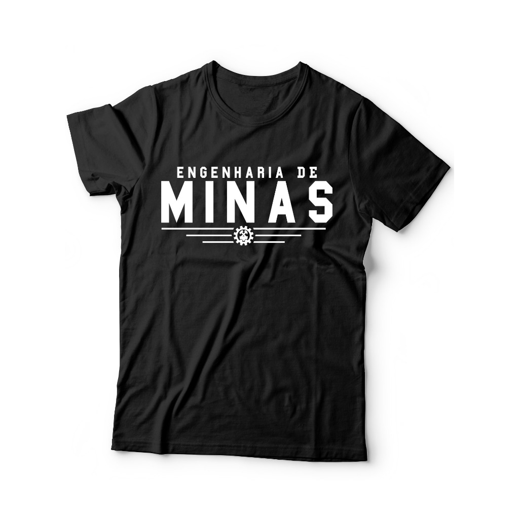 Camisa Engenharia de Minas Estampa Faculdade Eng de Minas PV Antipilling T-shirt Camiseta
