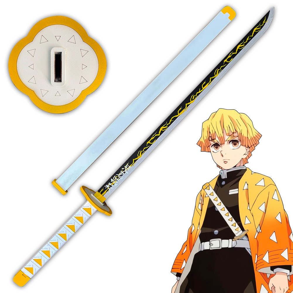 Nichirin do Zenitsu Agatsuma Demon Slayer 95cm Para Cosplayer | Shopee ...
