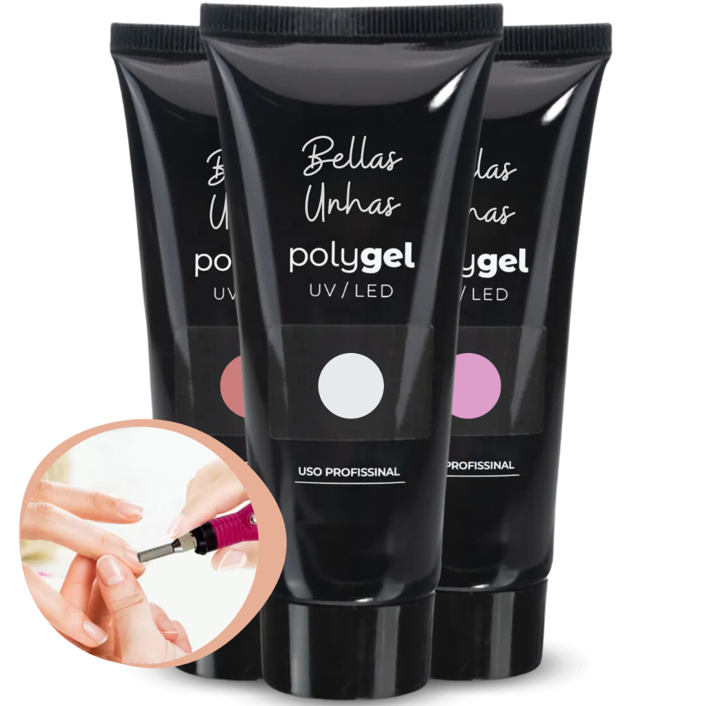 Polygel Poligel Gel Led Uv Alongamento Unhas 30ml - Envio Imedato ...