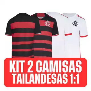 Kit Camisa de Time - 2 Camisas do CRF Listrada + Branca 2024/2025 - Edição Limitada