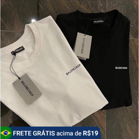Camiseta Masculina Balenciaga Camisa Unissex 100% Algodão Envio Imediato Promoção
