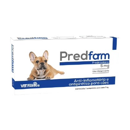 Predfarm 5mg Prednisolona pet cães cartela com 10 comprimidos | Shopee ...