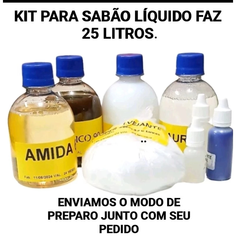 BASE SABÃO LIQUIDO LAVA ROUPAS FAZ 25LITROS ( UNI)