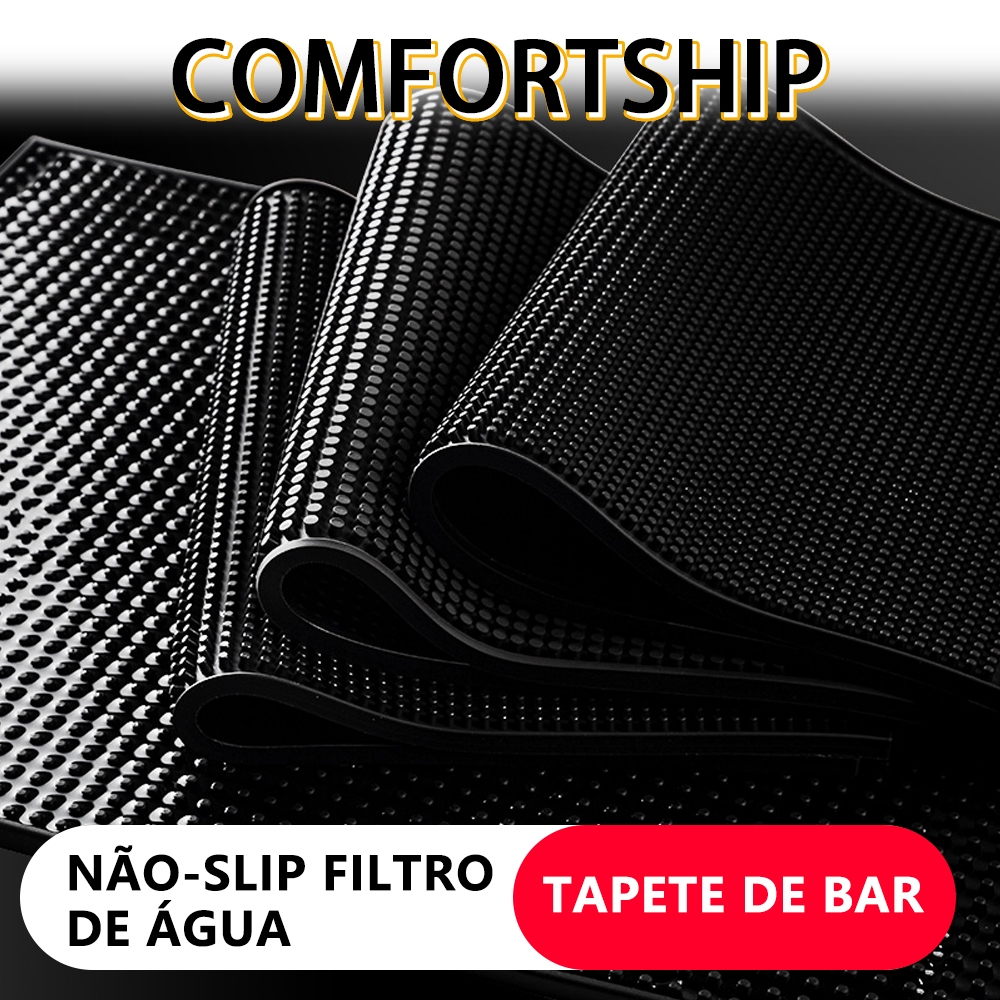 COMFORTSHIP>>Tapete de serviço de bar, tapete de secagem de silicone de 45 x 30 cm para bar, clube, cozinha, café