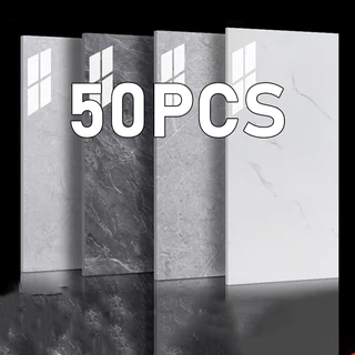 Kit 50 Placas Mármore Vinílico Adesivo 60x30 De Parede Relevo