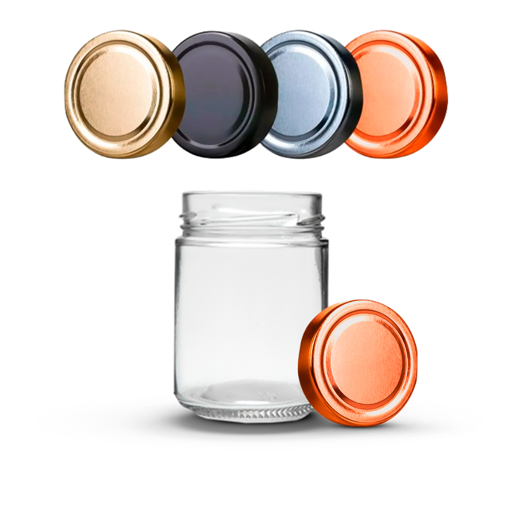 12 Potes De Vidro Pianezza 400ml + Tampas Metálicas E Lacres