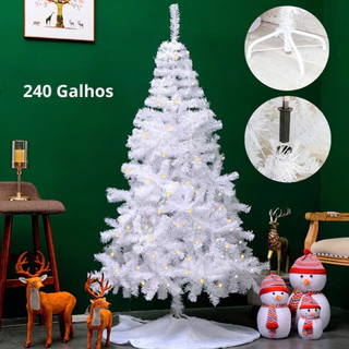 Árvore De Natal Branco 150 Cm Com 240 Galhos Grande