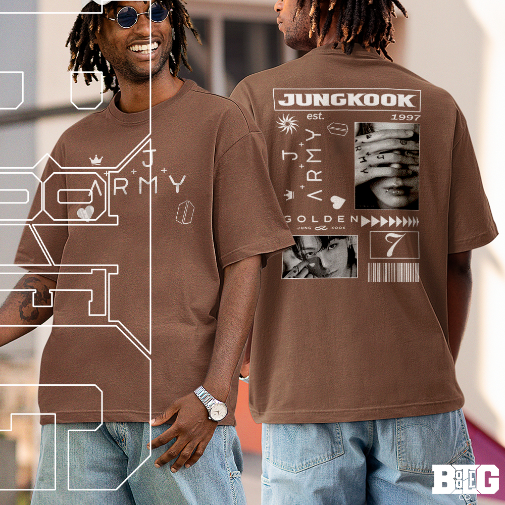 Camiseta Basica e OVERSIZED Army Jungkook Seven Golden Maknae Bts