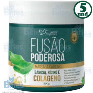 5 Máscara Fusão Poderosa Suave Fragrance Babosa, Rícino e Colágeno
