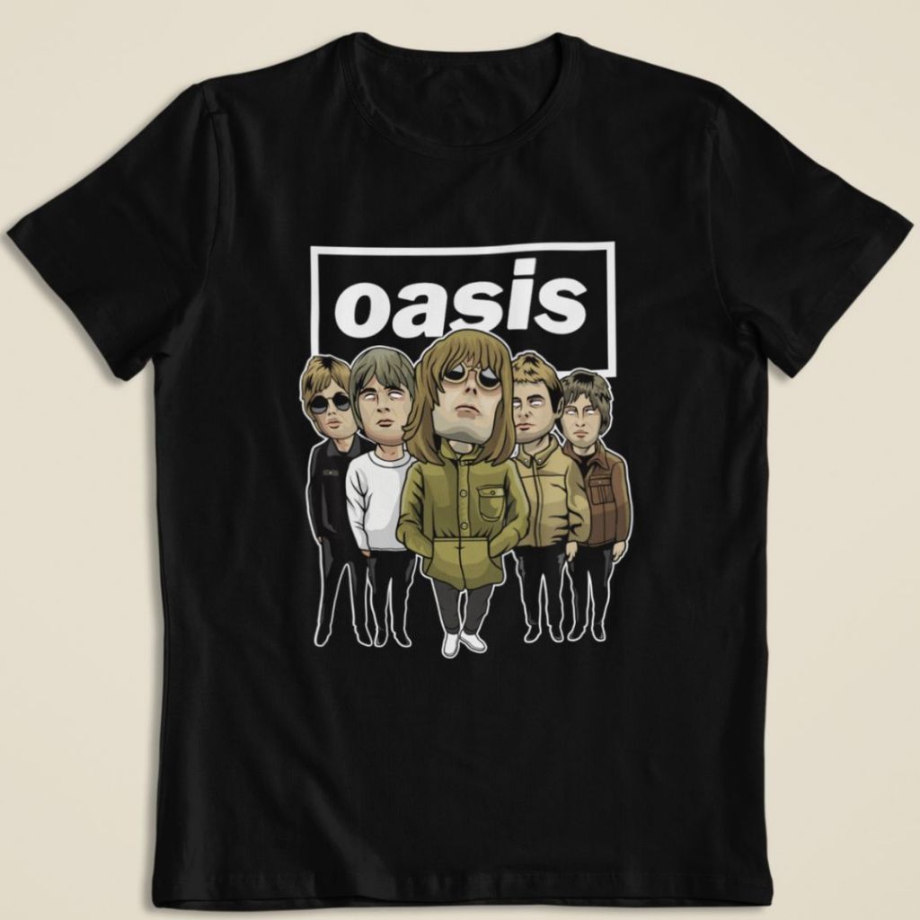 Camiseta Tshirt Unissex Banda Oasis Desenho | Shopee Brasil