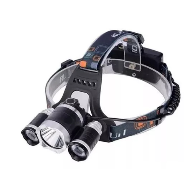 Lanterna De Cabeça Recarregável Profissional C/ 3 Leds Forte | Shopee ...