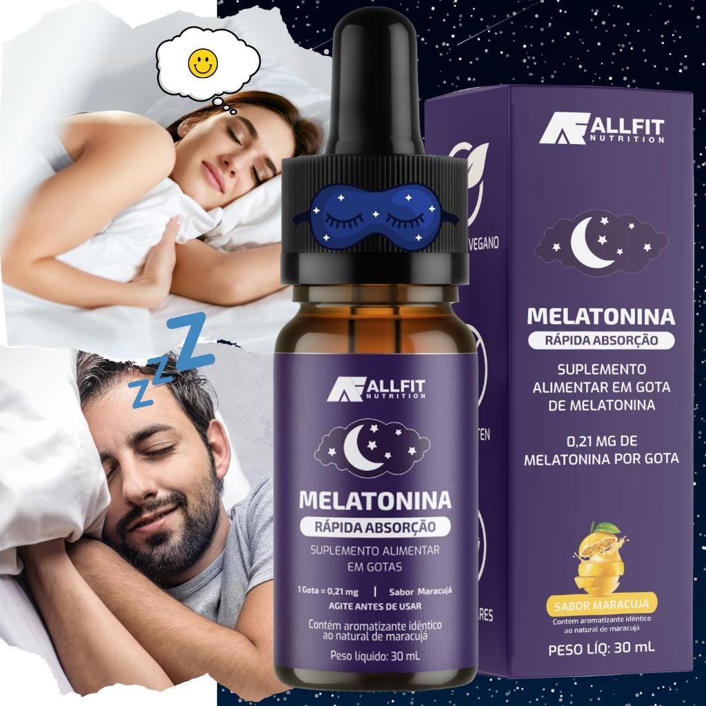 Melatonina para dormir Sublingual Gotas 30ml Importado Allfit Nutrition