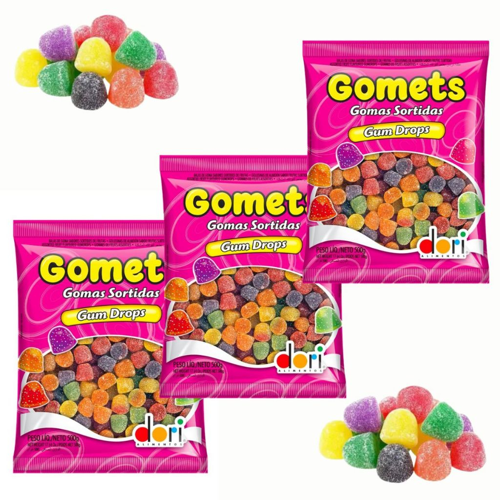 Kit Bala de goma Gomets sortido 500gr- Dori | Shopee Brasil