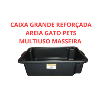 Caixa Grande 40 Litros Areia Pets Gato Masseira Pedreiro Obras